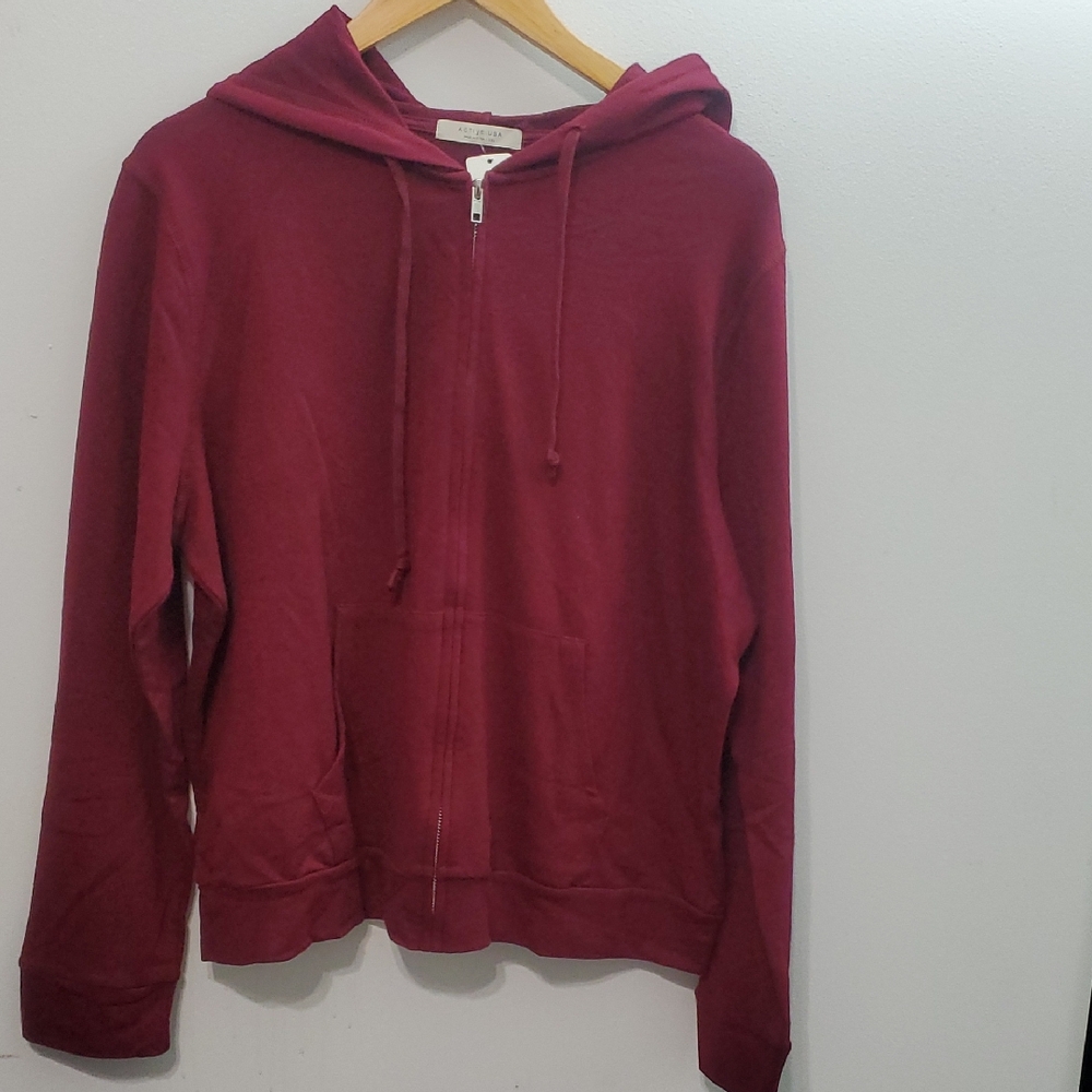 Active USA Maroon Zip-Up Hoodie